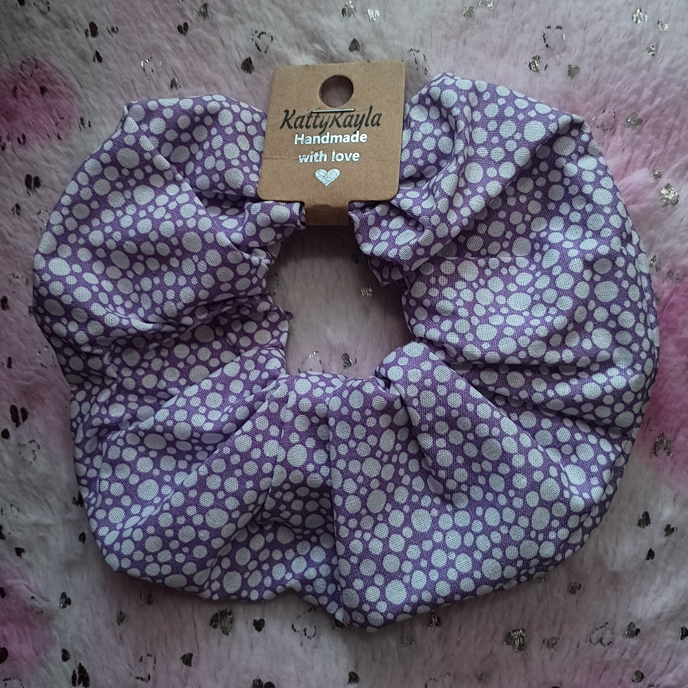 Purple Polka Dot XL Scrunchie